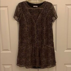 Short Sleeve Cheetah Dress/Tunic, Mango